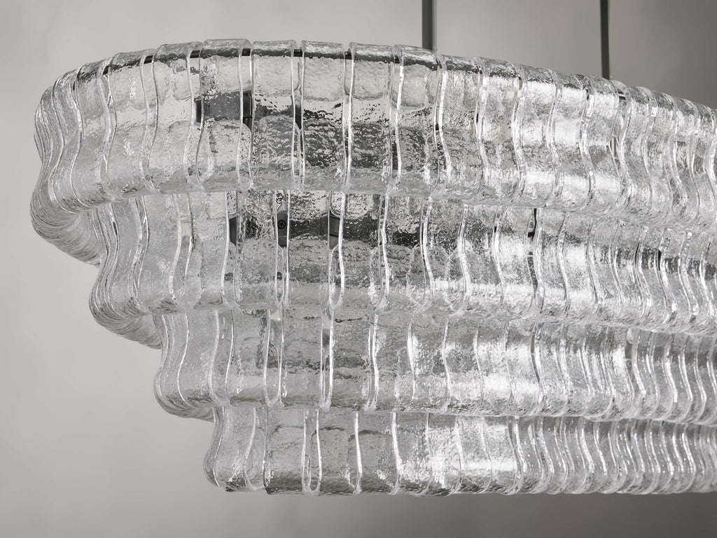 Black Glass Candle chandelier - Willa Wisp for dining room view 19