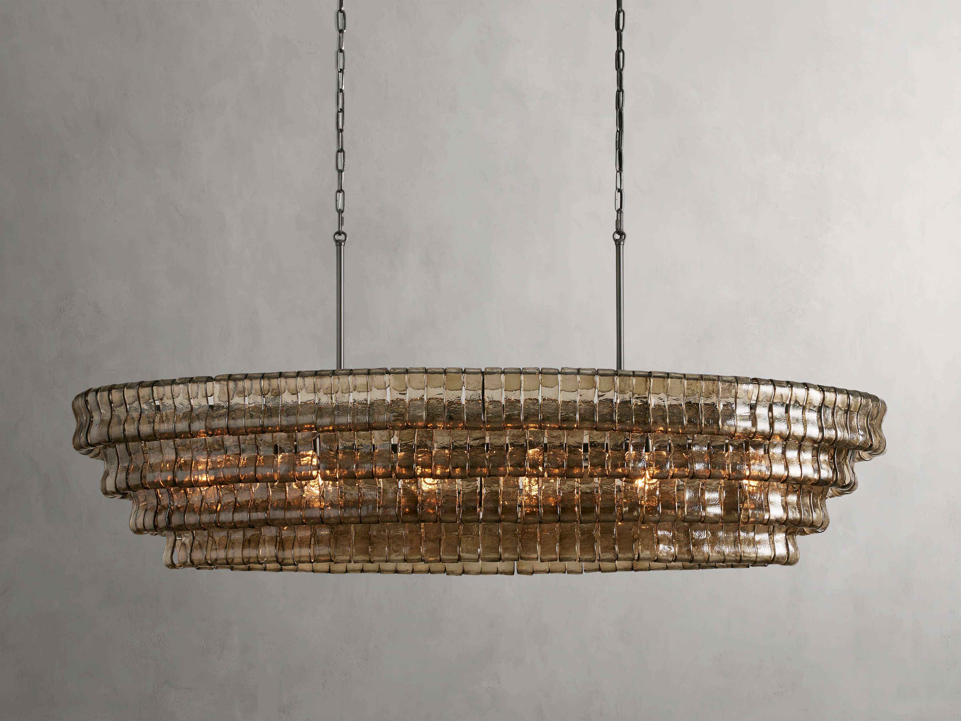 Black Glass Candle chandelier - Willa Wisp for dining room view 23
