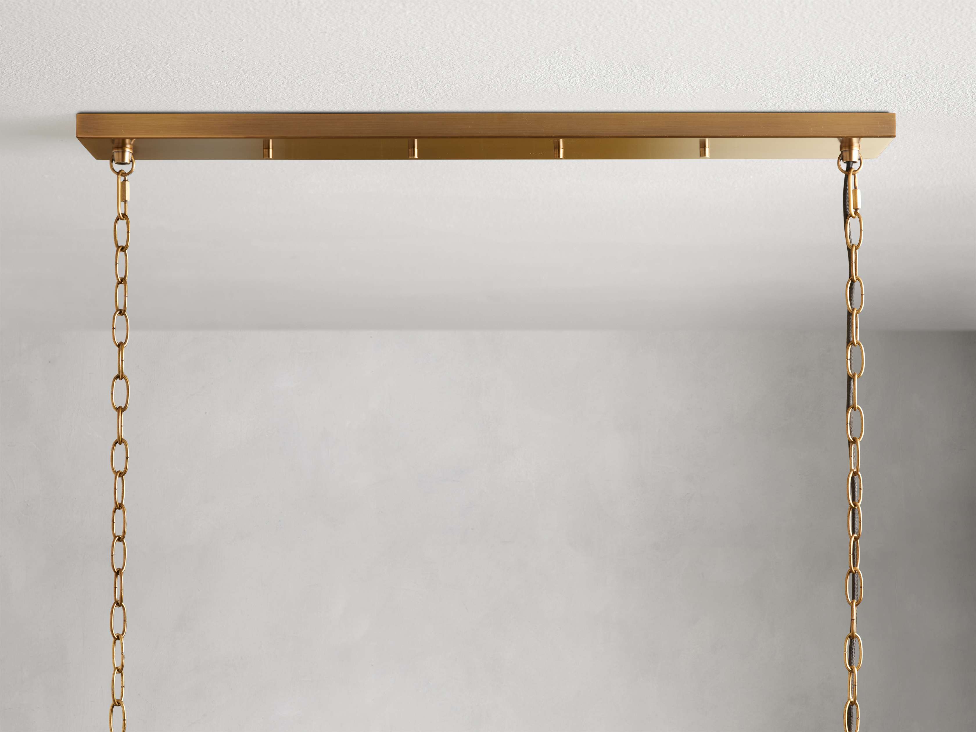 Black Glass Linear chandelier - Kaia Court for dining room view 11