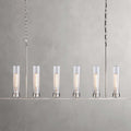 Black Glass Linear chandelier - Kaia Court for dining room view 1