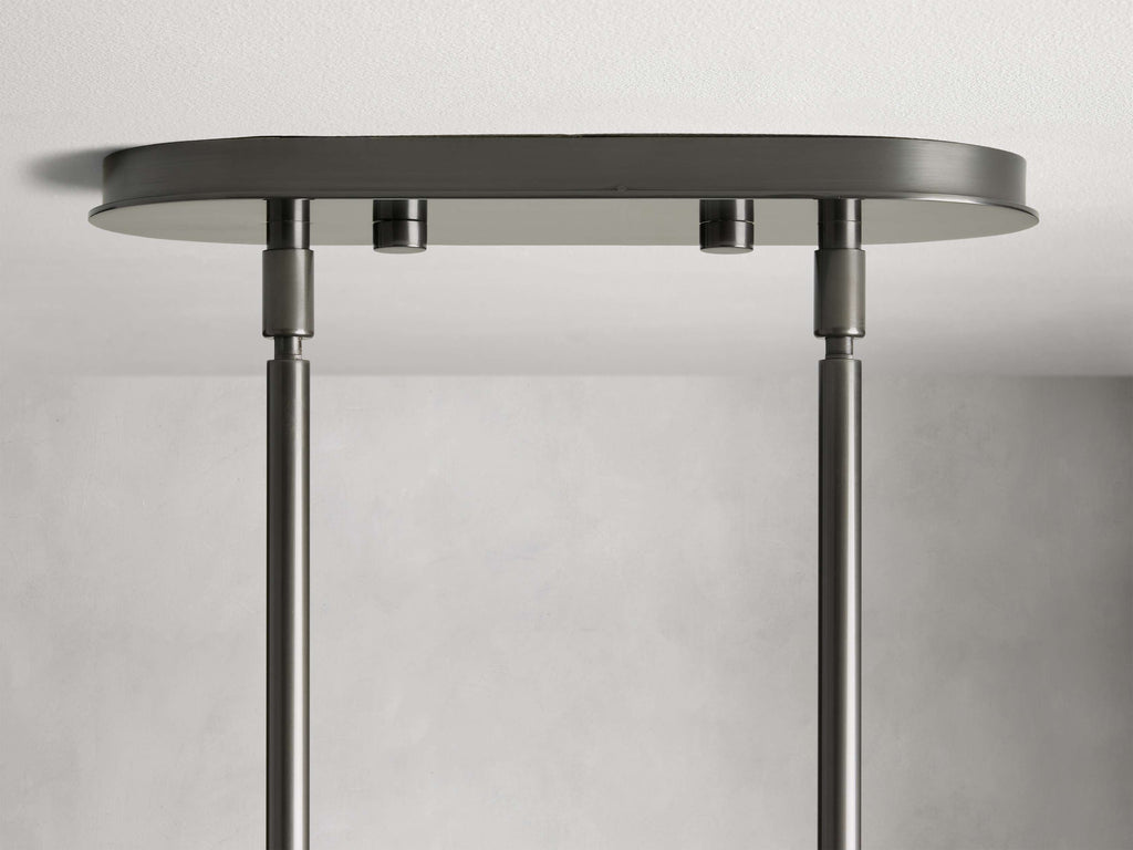 Polished Nickel Glass Linear chandelier - Talia Wisp for dining room view 10