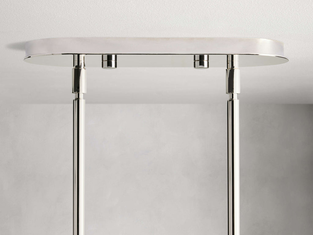 Polished Nickel Glass Linear chandelier - Talia Wisp for dining room view 13