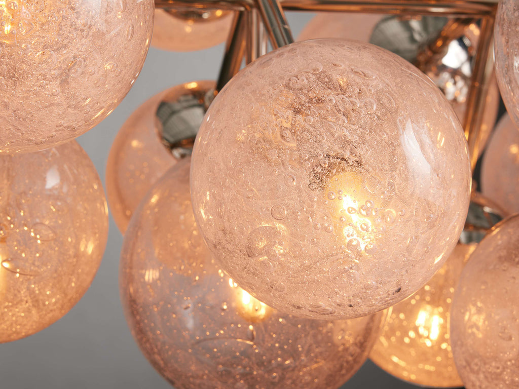 Polished Nickel Glass Linear chandelier - Talia Wisp for dining room view 12