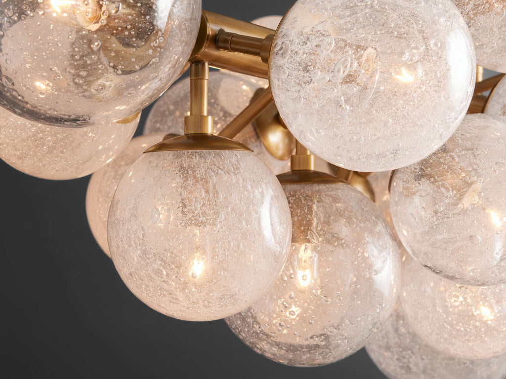 Polished Nickel Glass Linear chandelier - Talia Wisp for dining room view 3