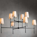 Black Brass chandelier - Keira Wisp for dining room view 1