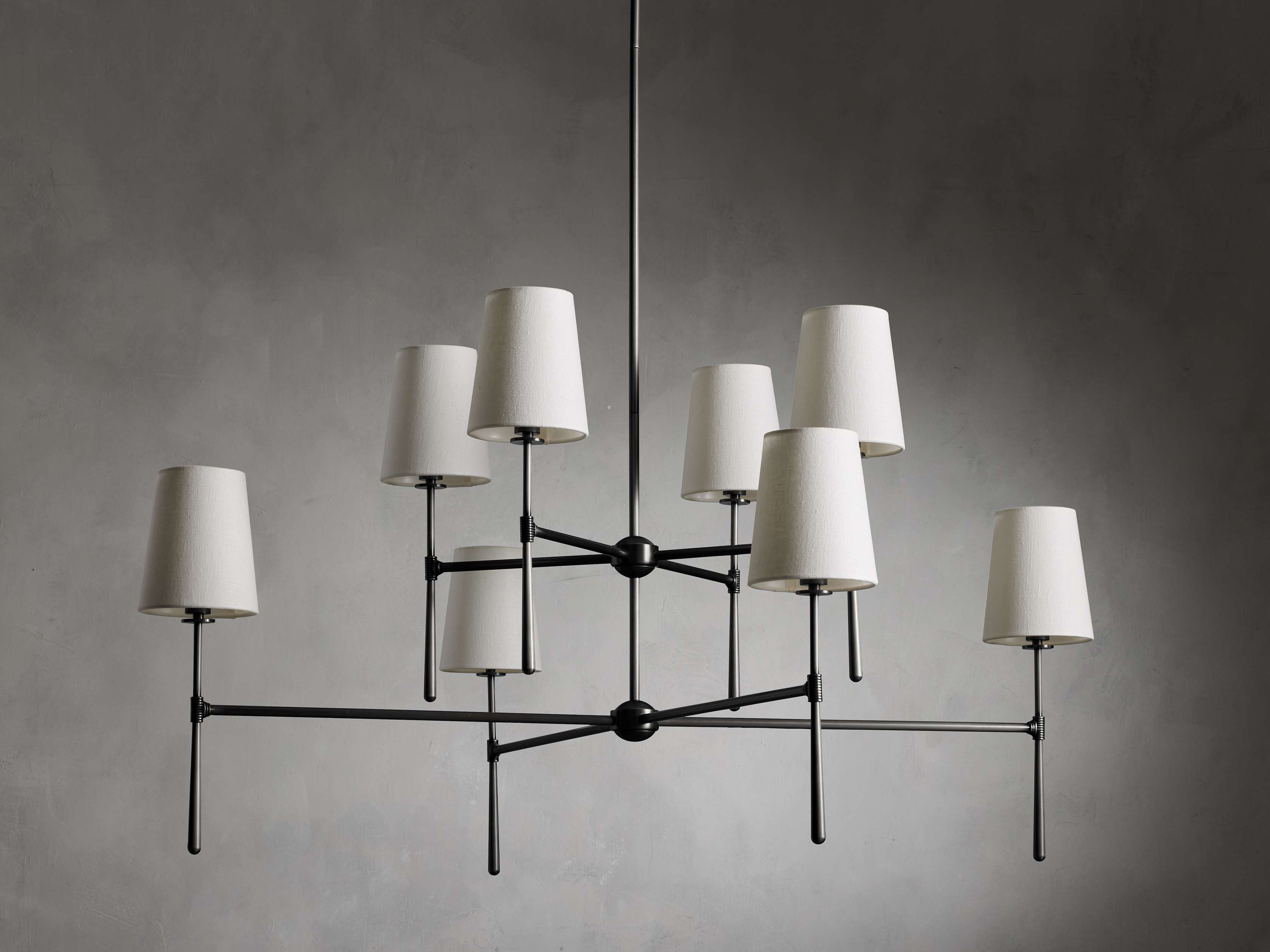 Black Brass chandelier - Keira Wisp for dining room view 3
