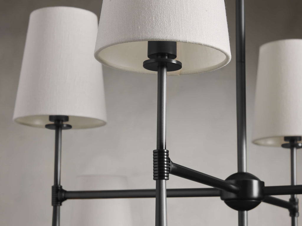 Black Brass chandelier - Keira Wisp for dining room view 4