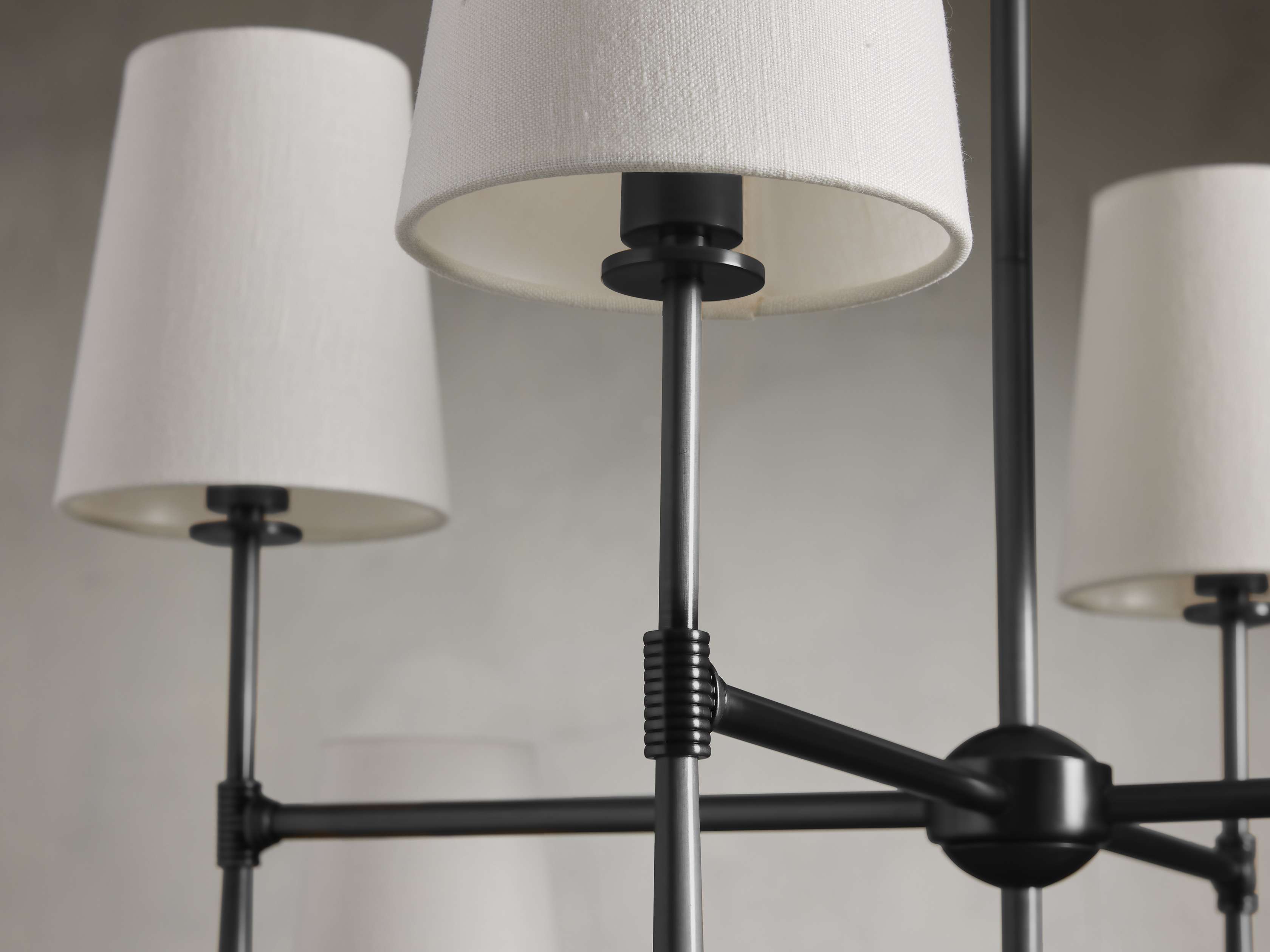 Black Brass chandelier - Keira Wisp for dining room view 4