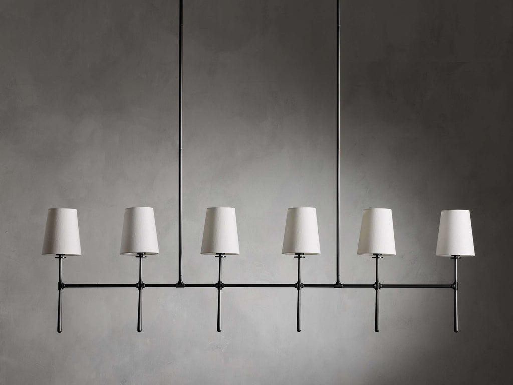 Black Brass Linear chandelier - Linnea Wisp for dining room view 14