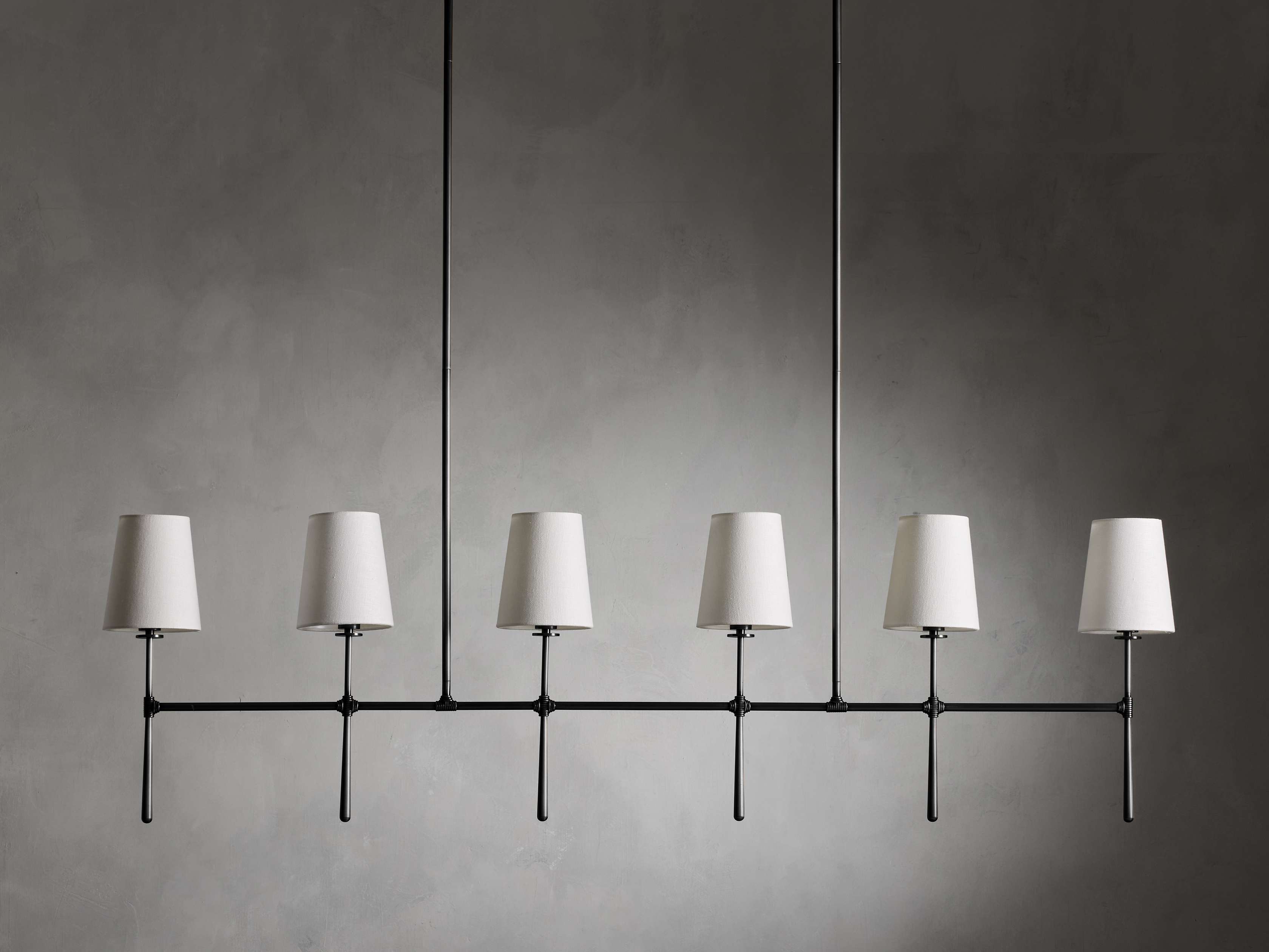 Black Brass Linear chandelier - Linnea Wisp for dining room view 14