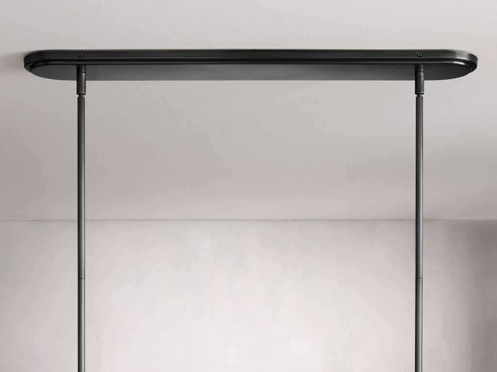 Black Brass Linear chandelier - Linnea Wisp for dining room view 2