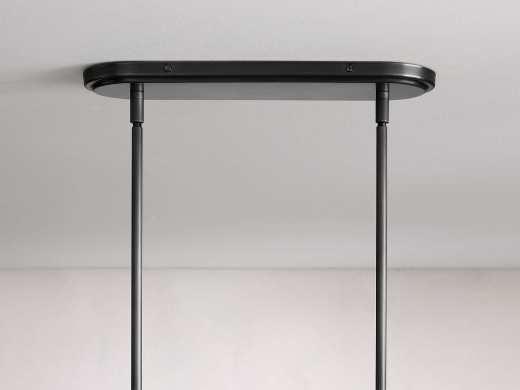Black Brass Linear chandelier - Linnea Wisp for dining room view 13