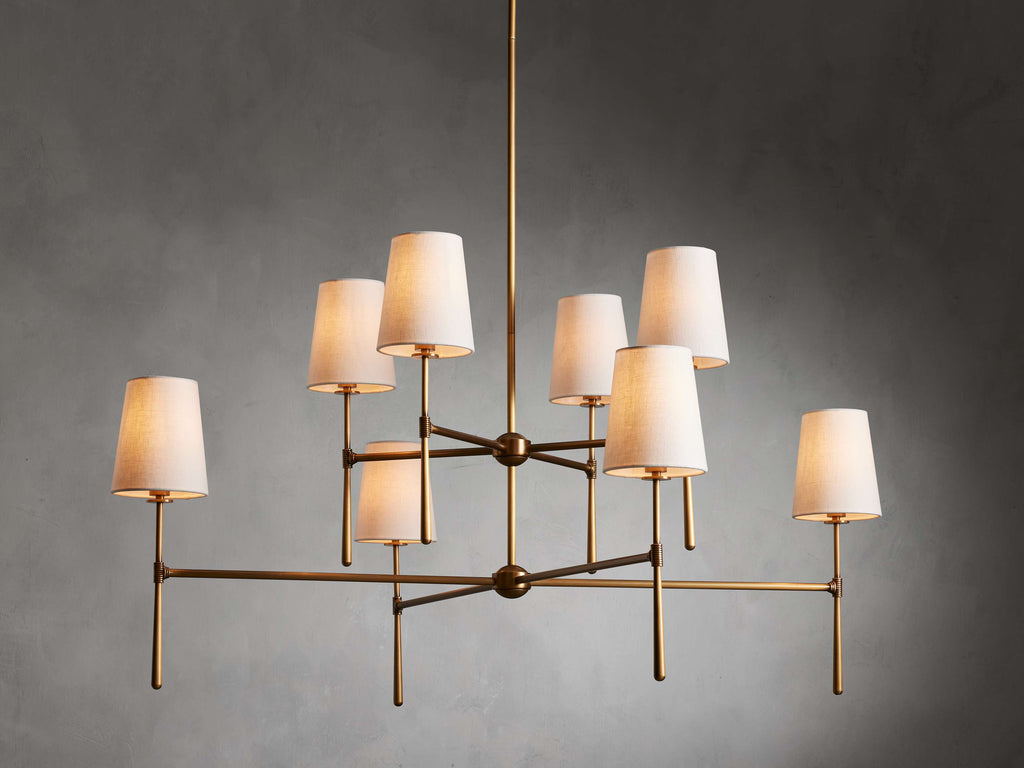 Black Brass chandelier - Keira Wisp for dining room view 2