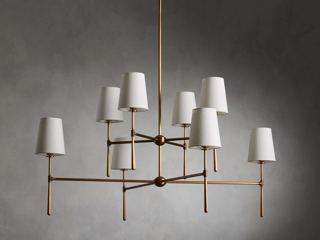 Black Brass chandelier - Keira Wisp for dining room view 6