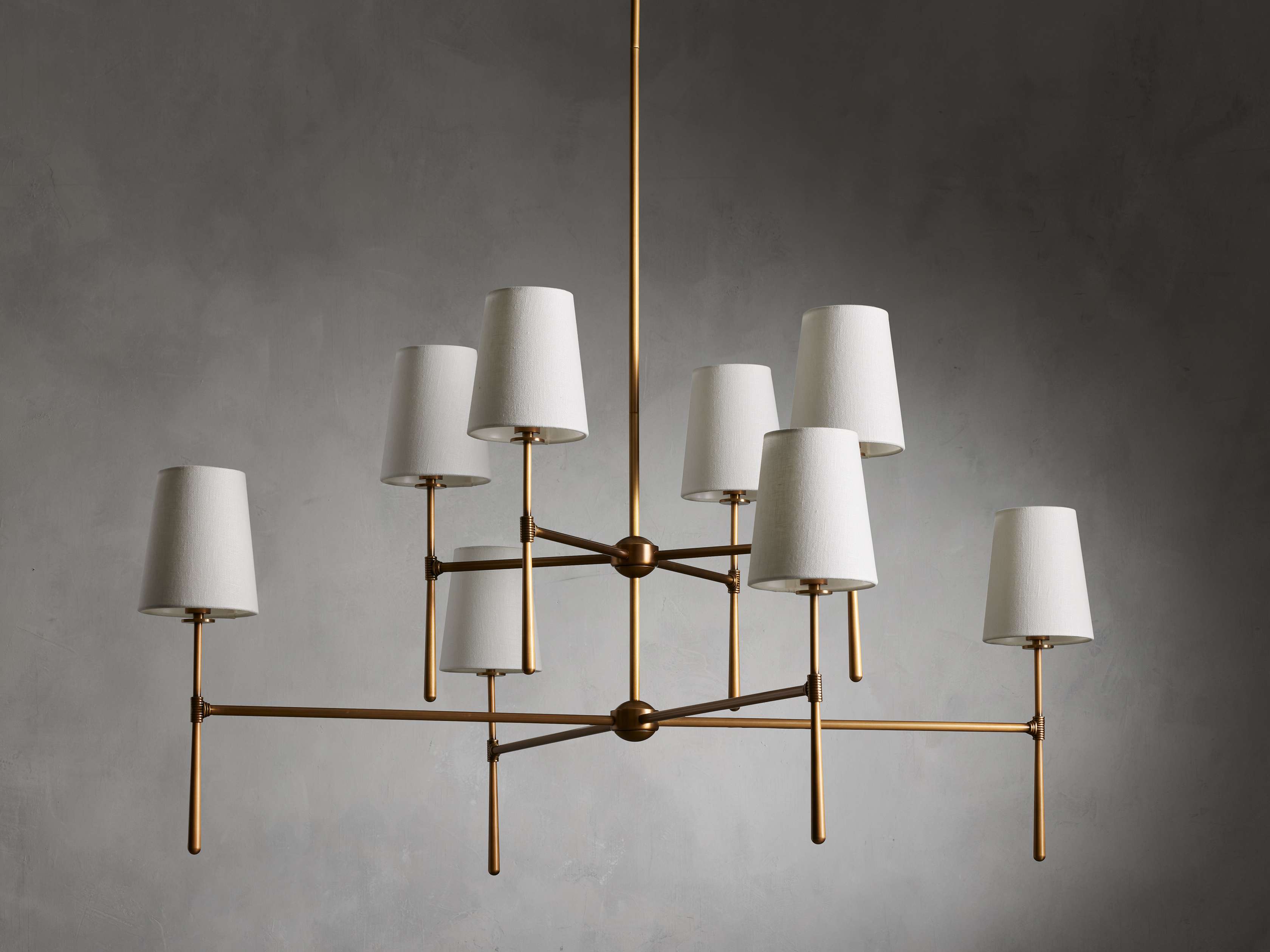 Black Brass chandelier - Keira Wisp for dining room view 6