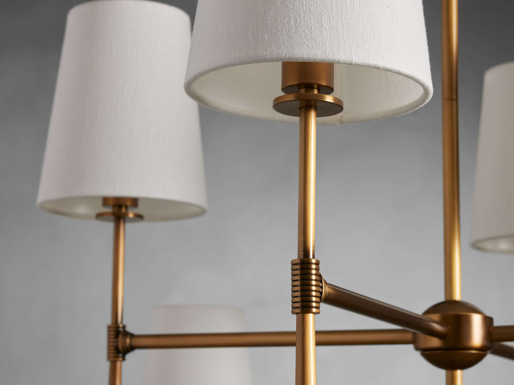 Black Brass chandelier - Keira Wisp for dining room view 7