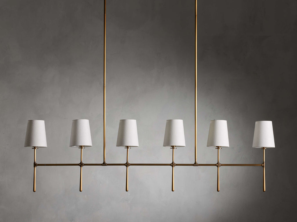 Black Brass Linear chandelier - Linnea Wisp for dining room view 6