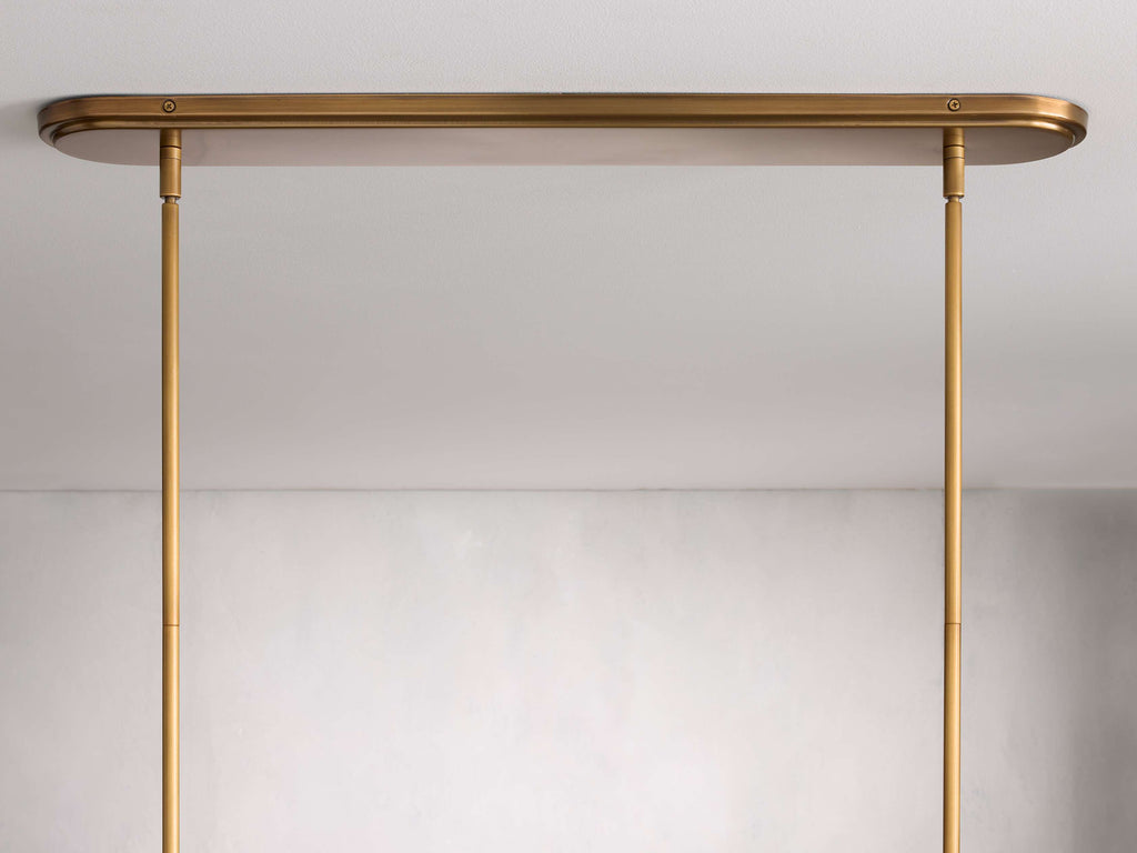 Black Brass Linear chandelier - Linnea Wisp for dining room view 7