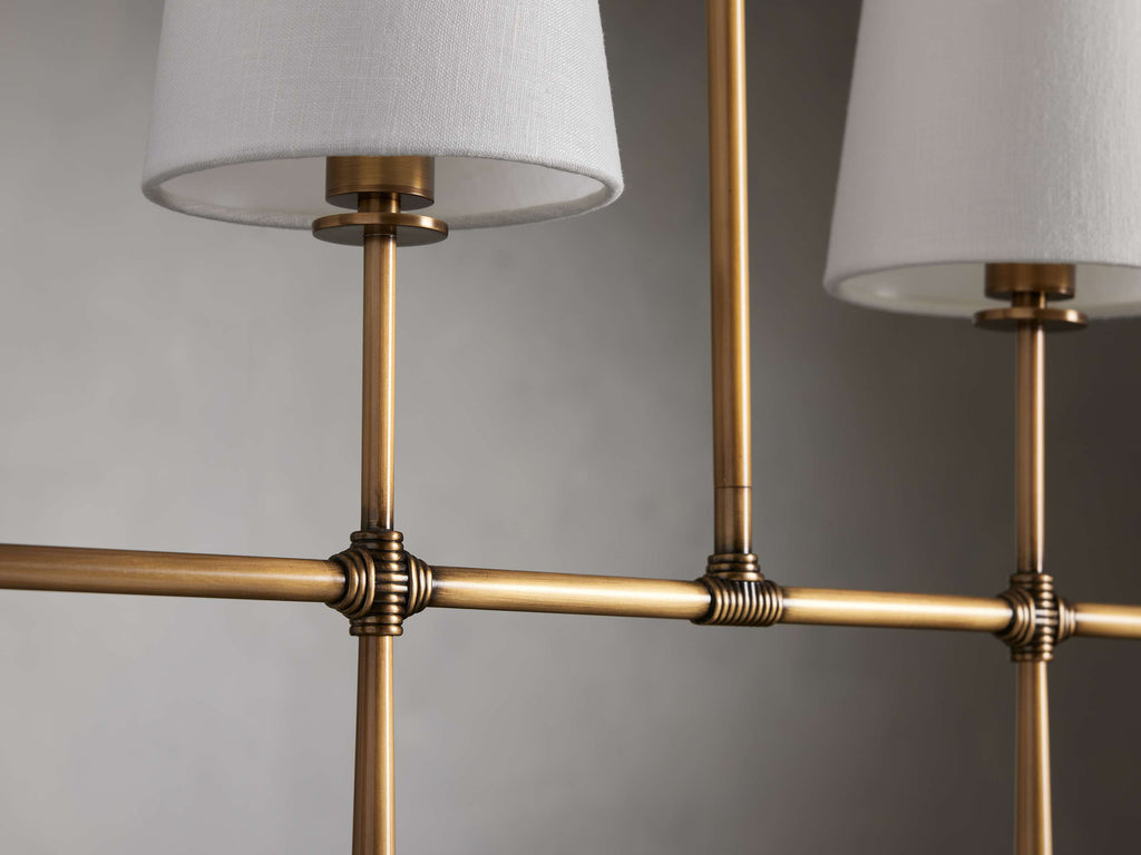 Black Brass Linear chandelier - Linnea Wisp for dining room view 4