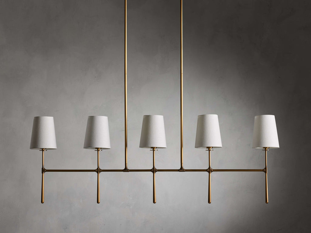 Black Brass Linear chandelier - Linnea Wisp for dining room view 3