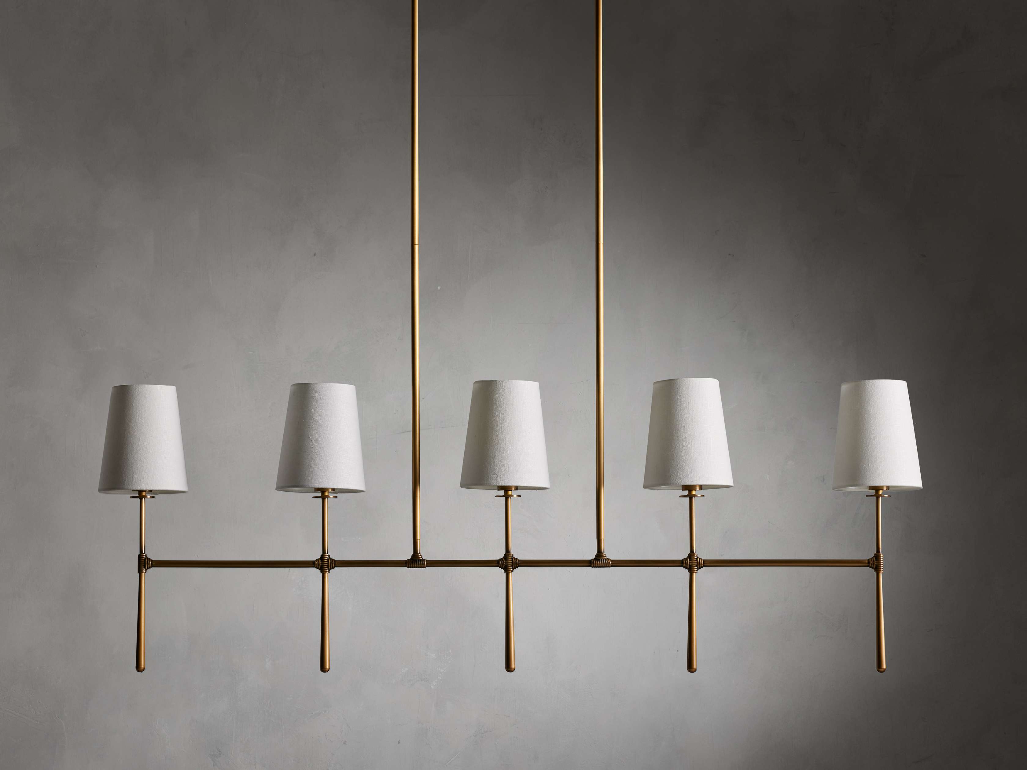 Black Brass Linear chandelier - Linnea Wisp for dining room view 3