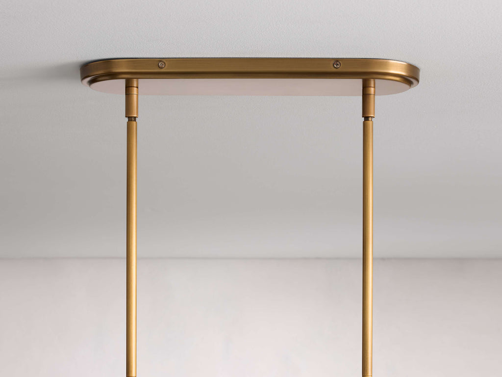 Black Brass Linear chandelier - Linnea Wisp for dining room view 5