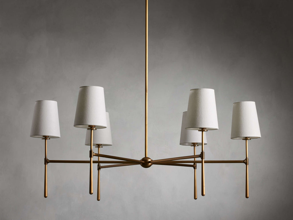 Black Brass Round chandelier - Dorian Wisp for dining room view 3