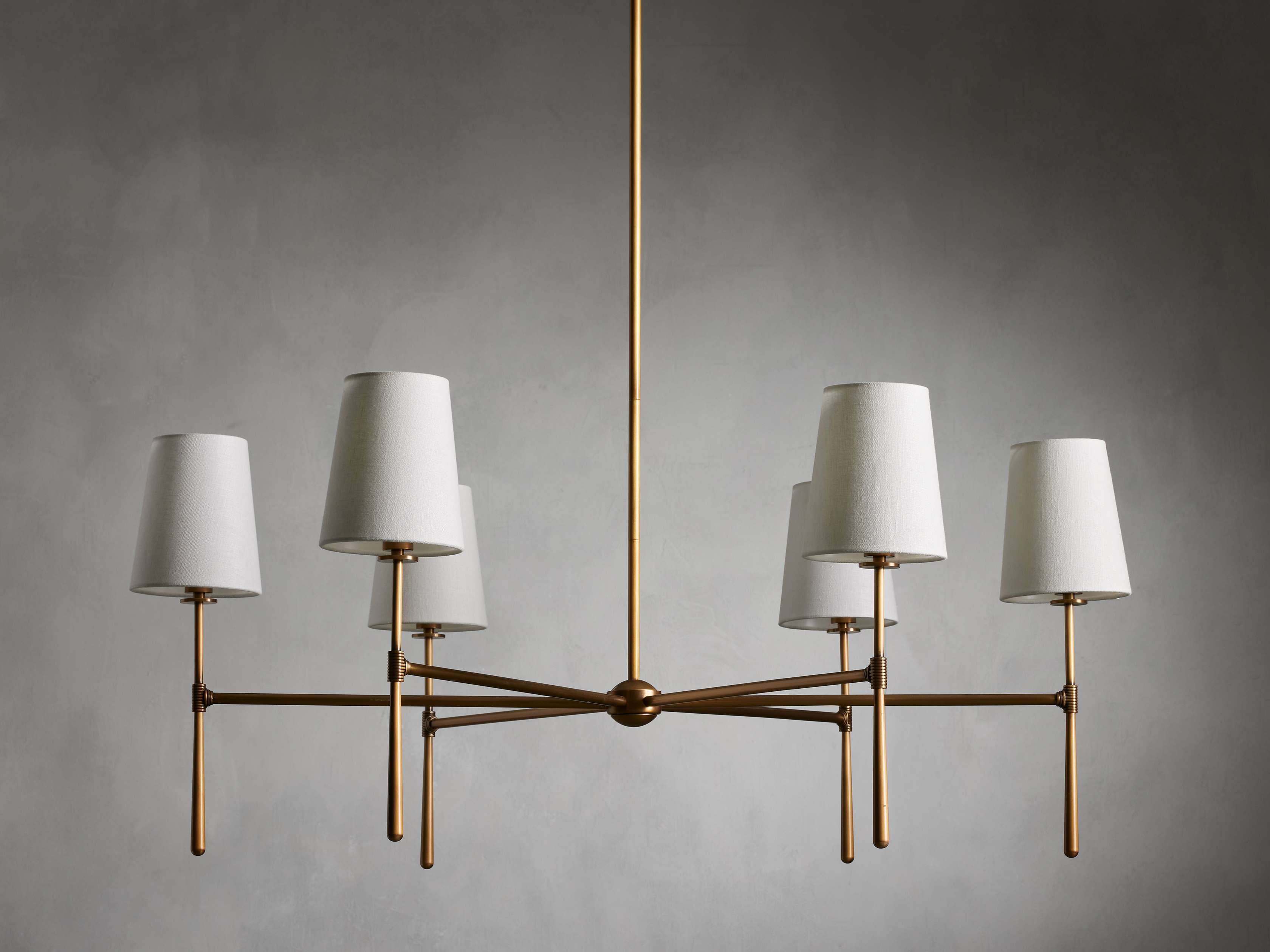 Black Brass Round chandelier - Dorian Wisp for dining room view 3