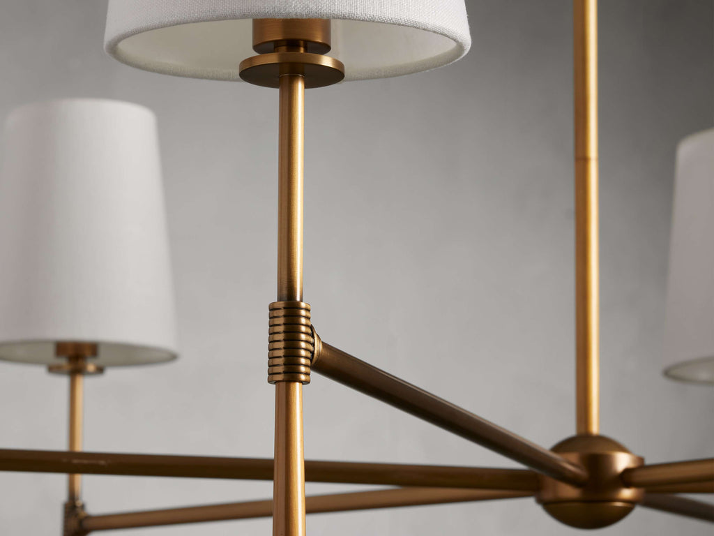 Black Brass Round chandelier - Dorian Wisp for dining room view 4
