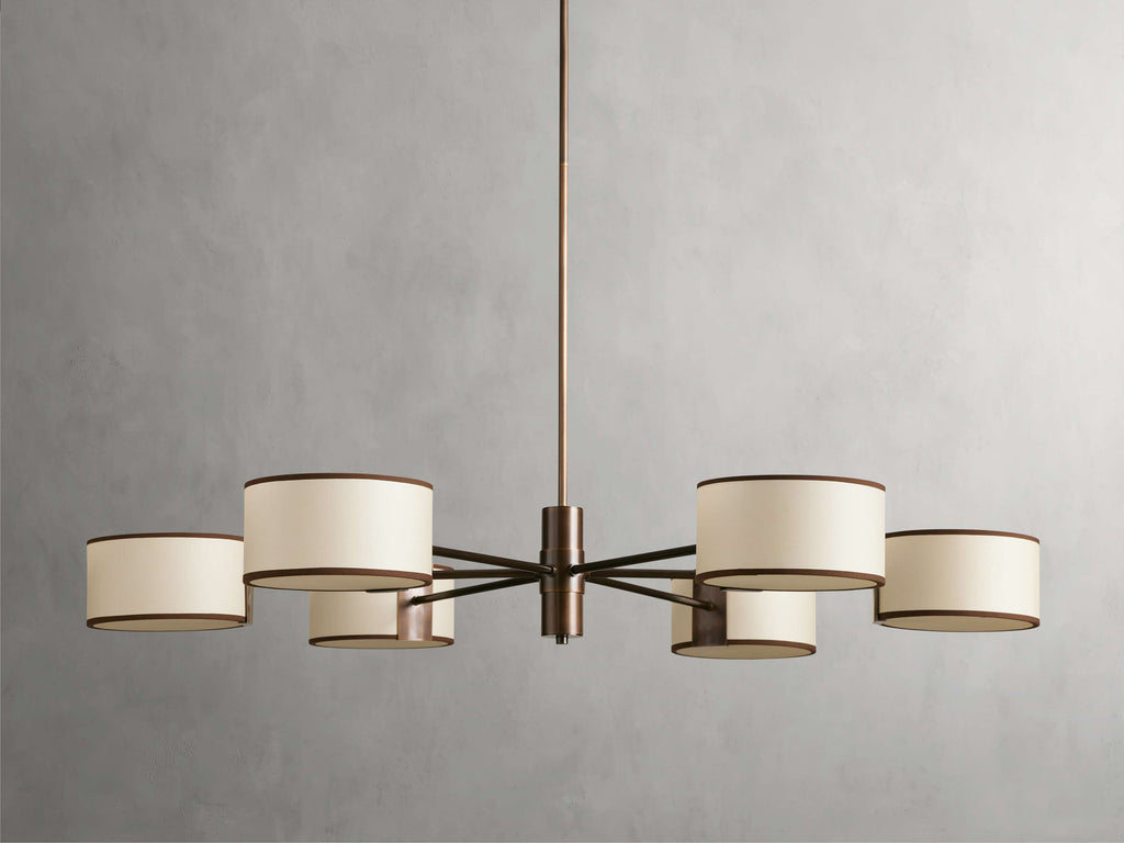 Black Steel Round chandelier - Selene Court for dining room view 2