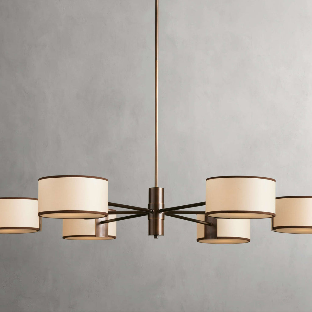 Black Steel Round chandelier - Selene Court for dining room view 1