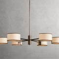 Black Steel Round chandelier - Selene Court for dining room view 1