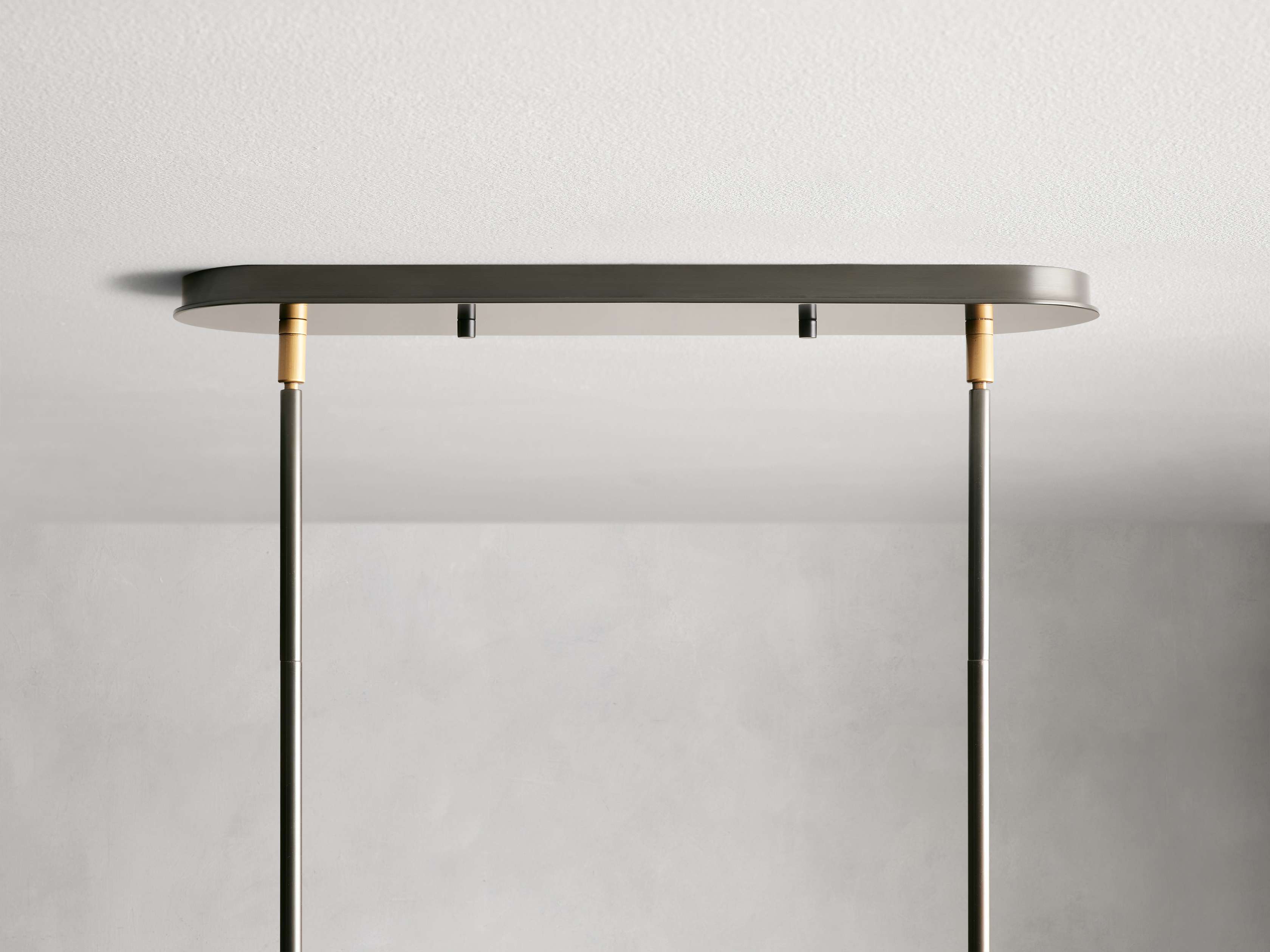 Black Steel Linear chandelier - Zinnia Wisp for dining room view 8