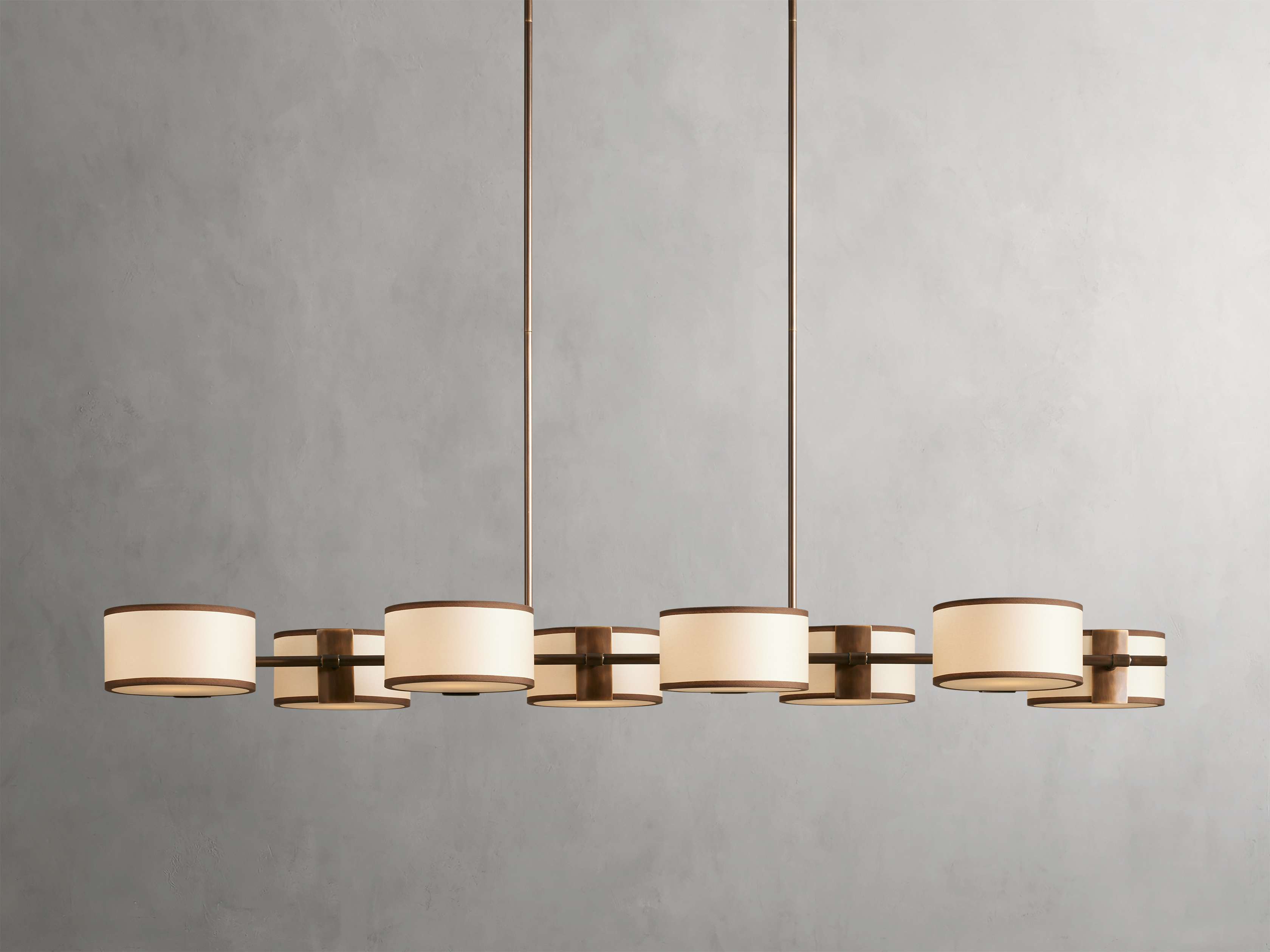 Black Steel Linear chandelier - Zinnia Wisp for dining room view 14
