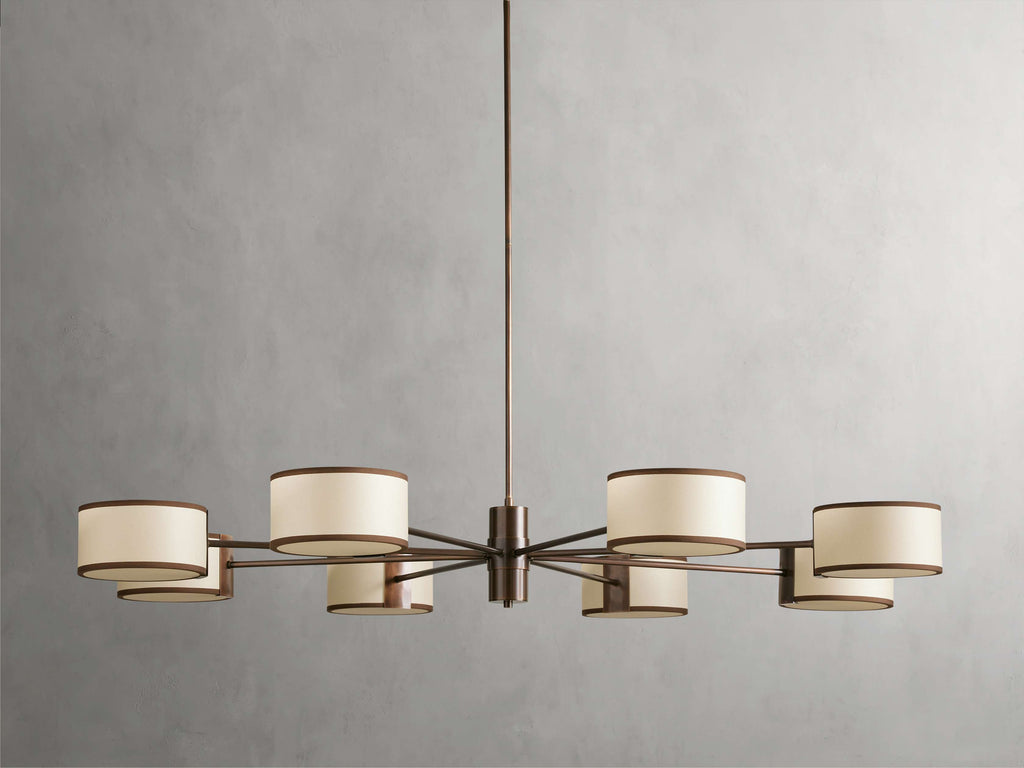 Black Steel Round chandelier - Soren Court for dining room view 4