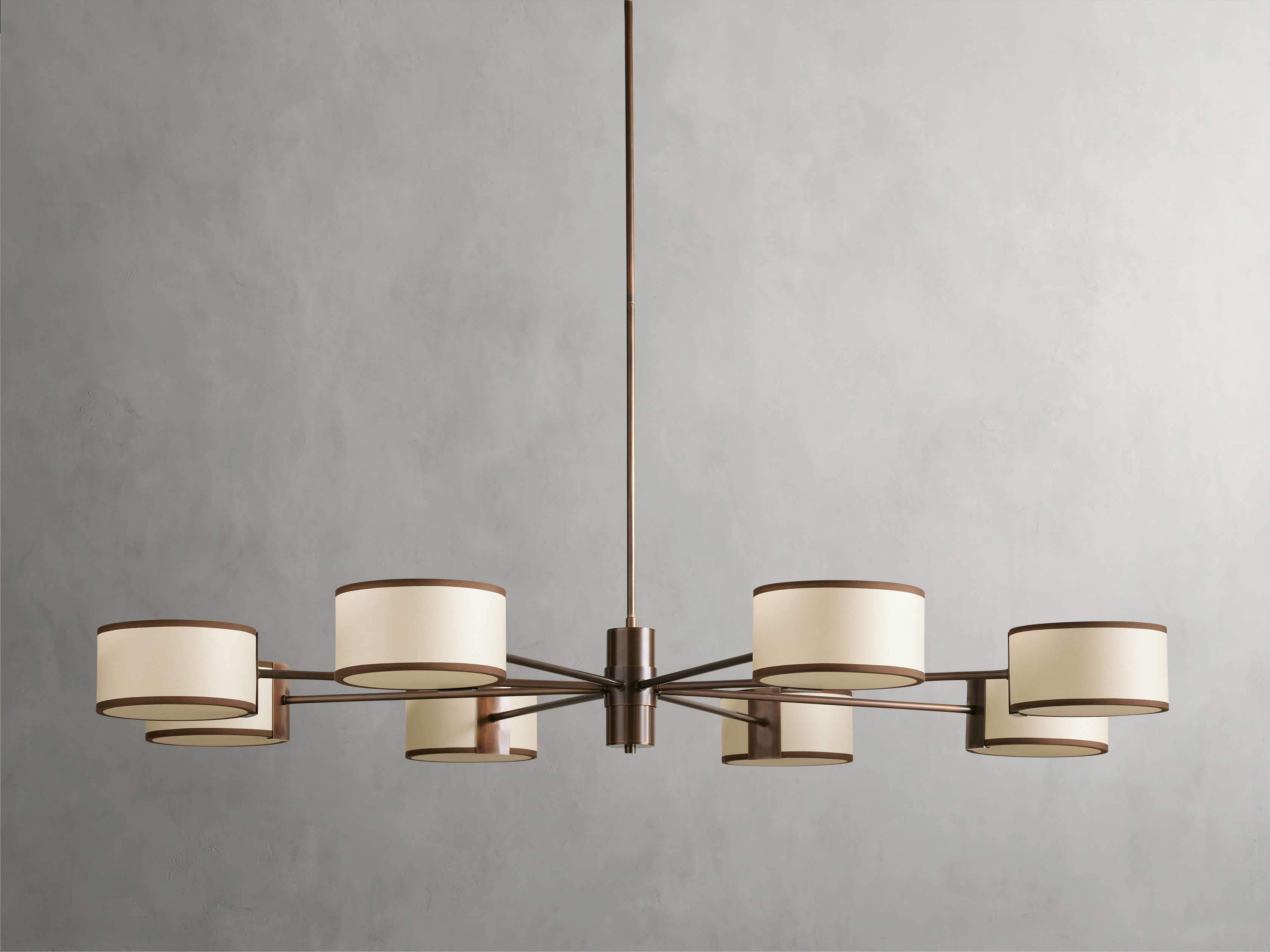 Black Steel Round chandelier - Soren Court for dining room view 4