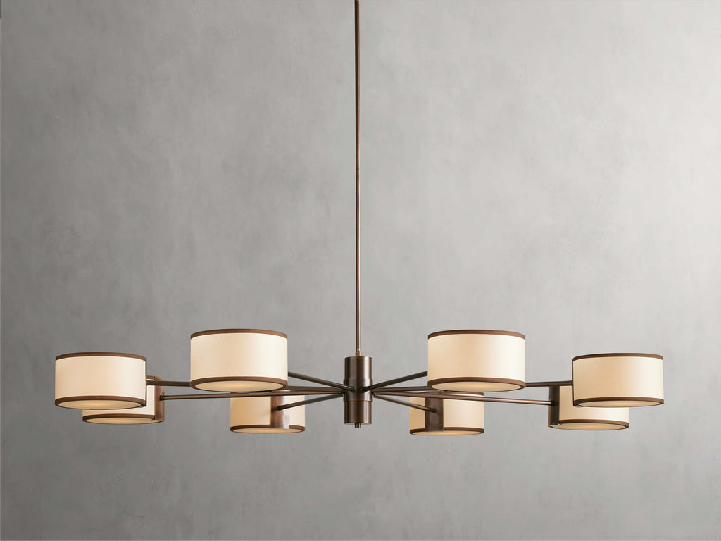 Black Steel Round chandelier - Soren Court for dining room view 8