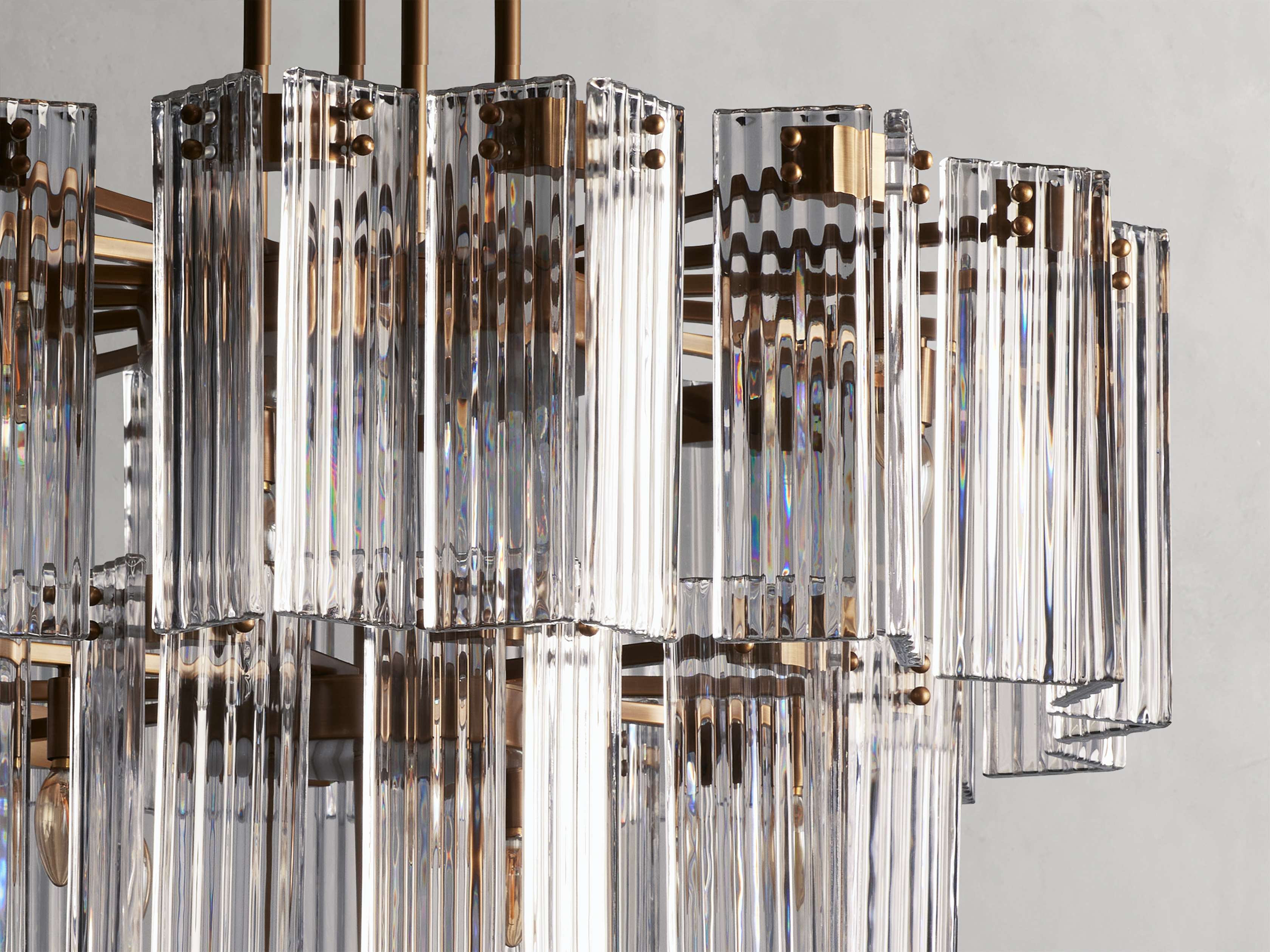 Black Glass Round chandelier - Della Court for dining room view 6
