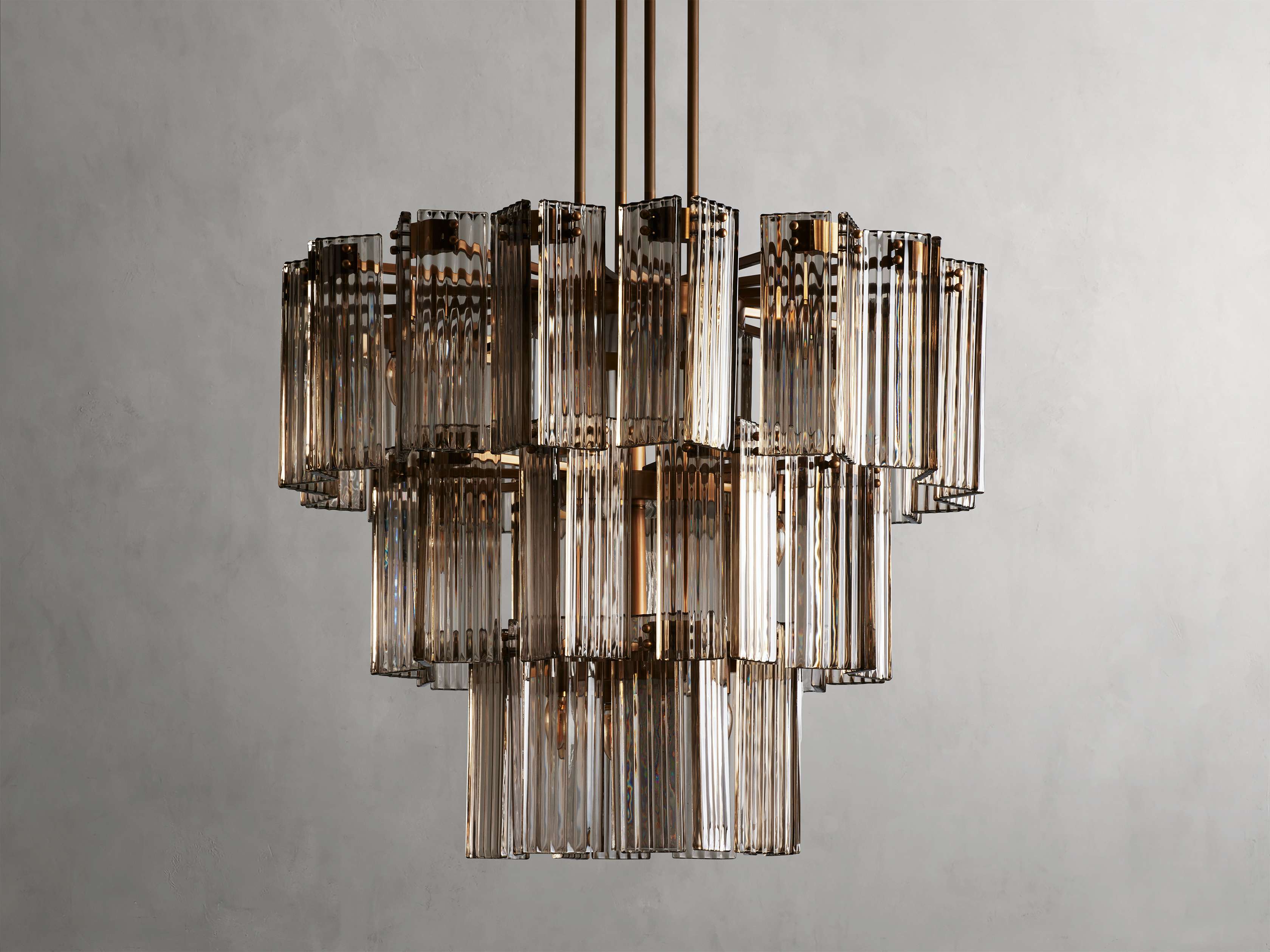 Black Glass Round chandelier - Della Court for dining room view 19