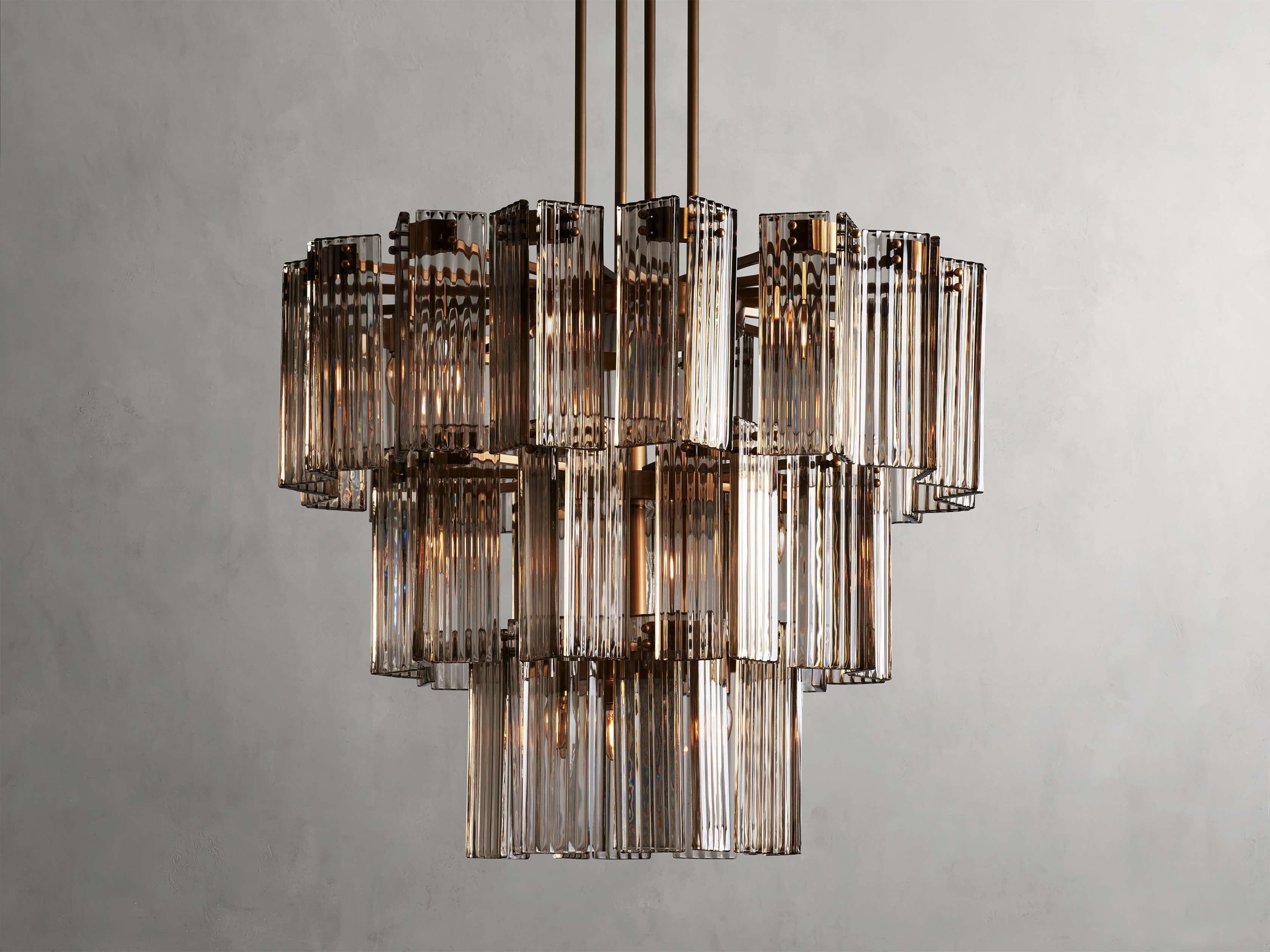Black Glass Round chandelier - Della Court for dining room view 23