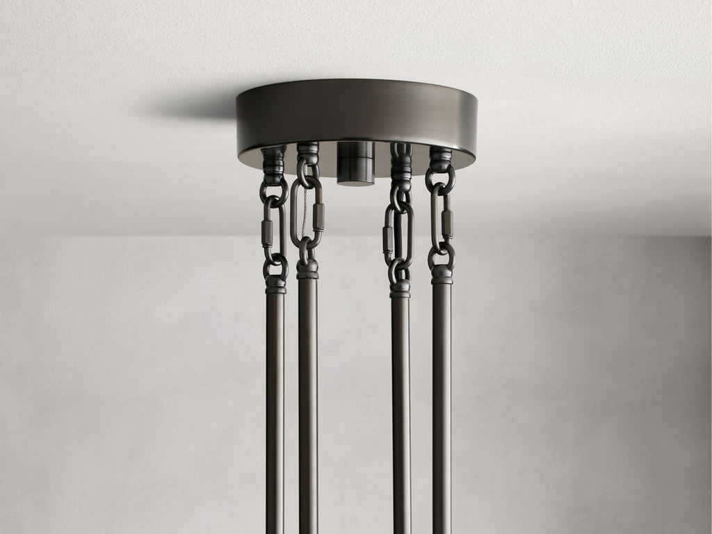 Black Glass Round chandelier - Della Court for dining room view 43