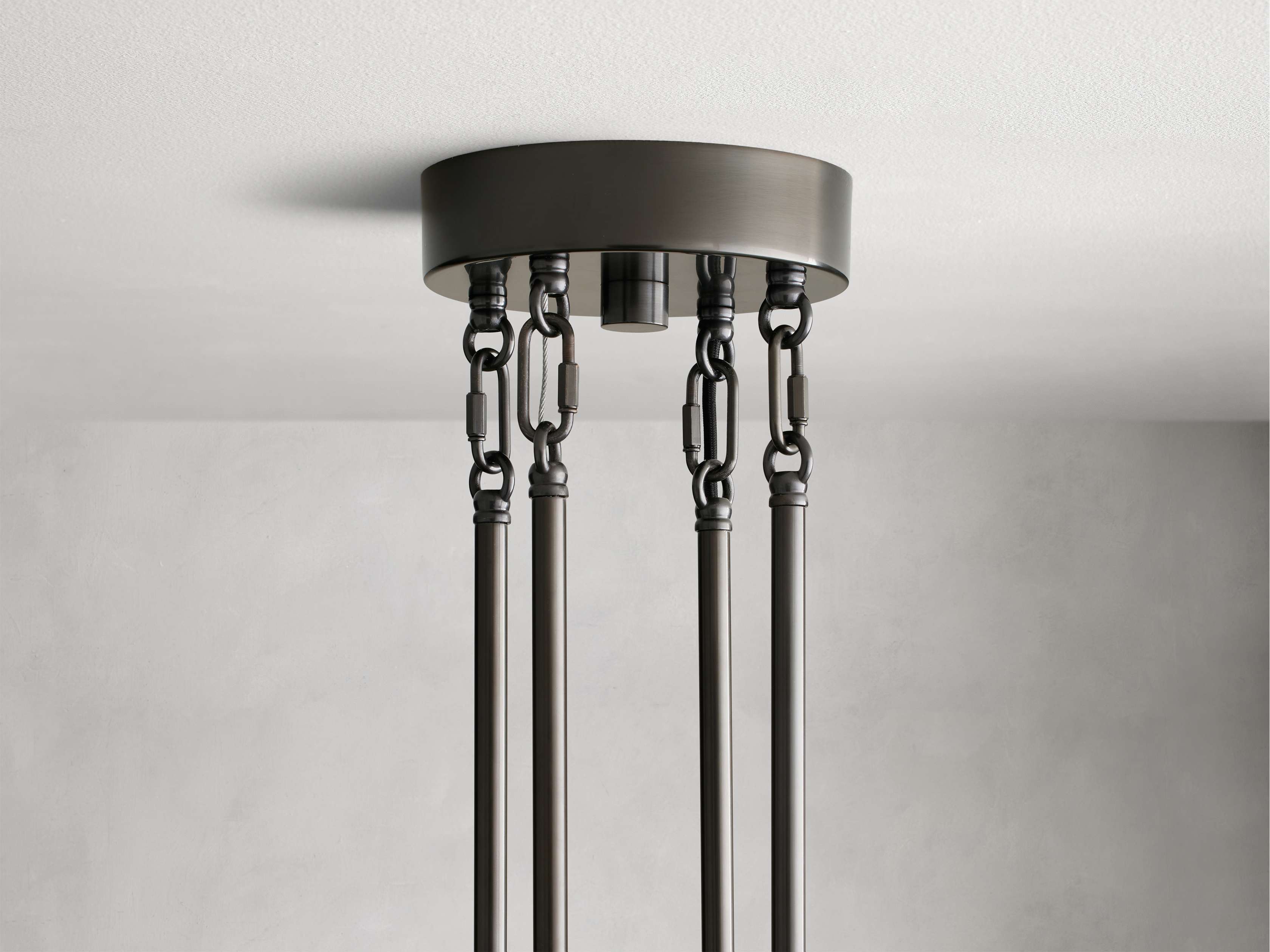 Black Glass Round chandelier - Della Court for dining room view 43