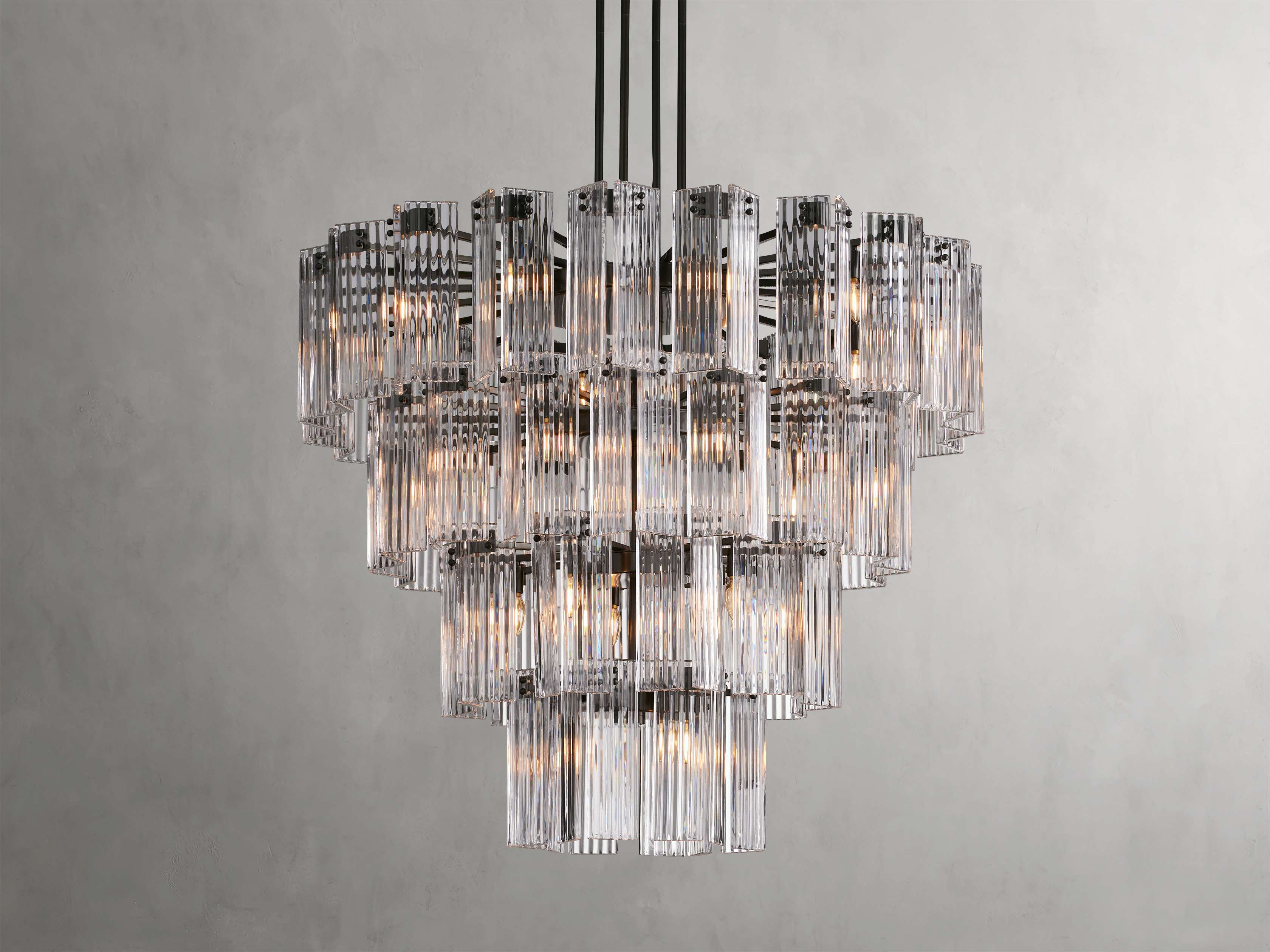 Black Glass Round chandelier - Della Court for dining room view 53
