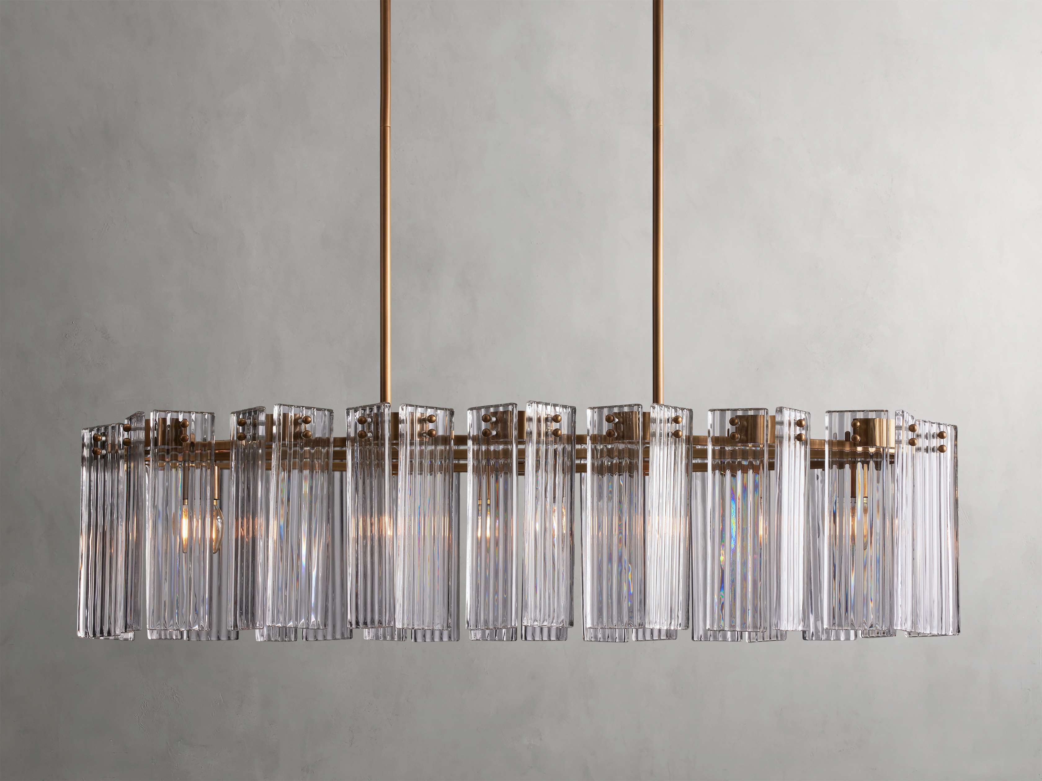 Black Glass Round chandelier - Isla Court for dining room view 48