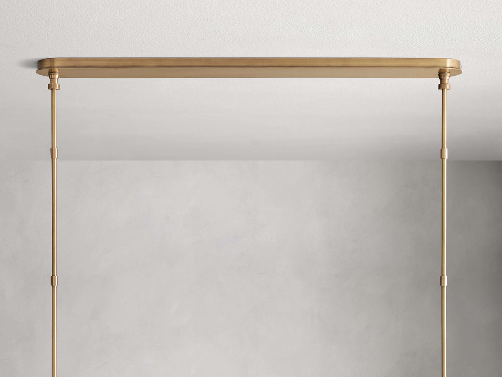 Black Brass Linear chandelier - Siena Wisp for dining room view 13