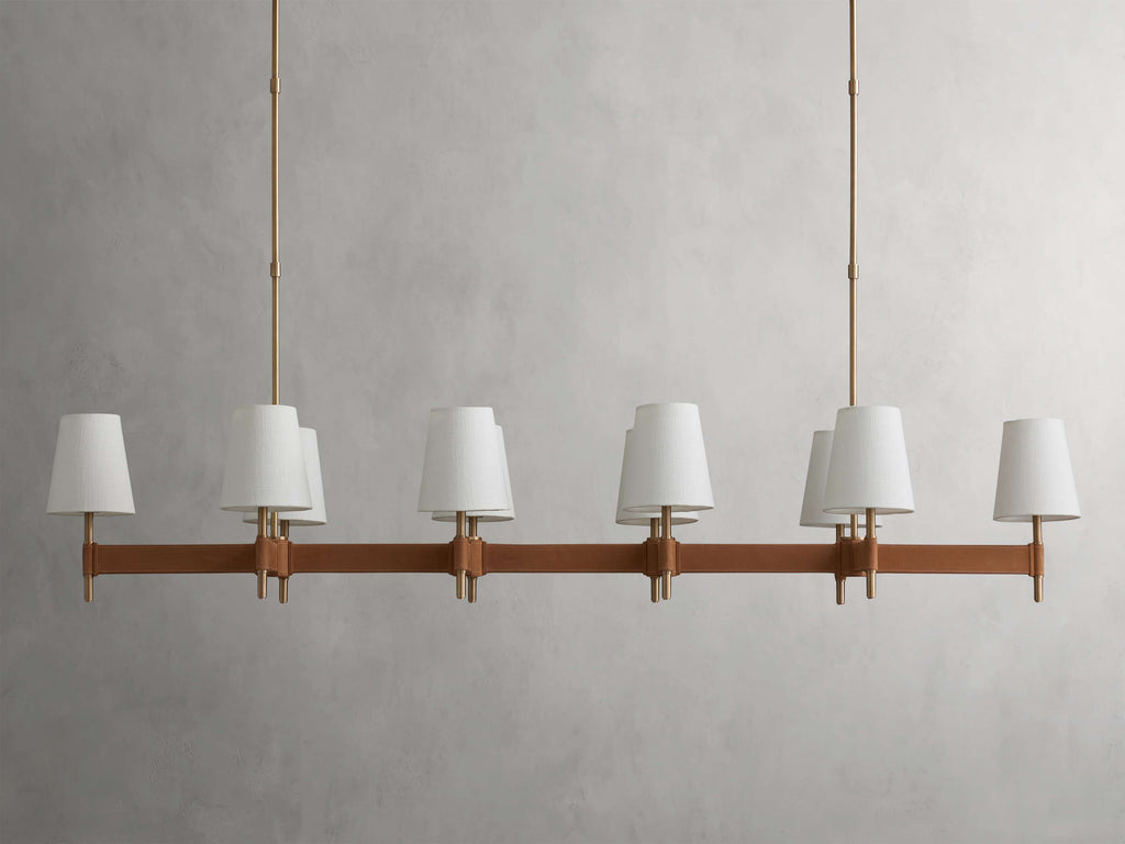 Black Brass Linear chandelier - Siena Wisp for dining room view 11