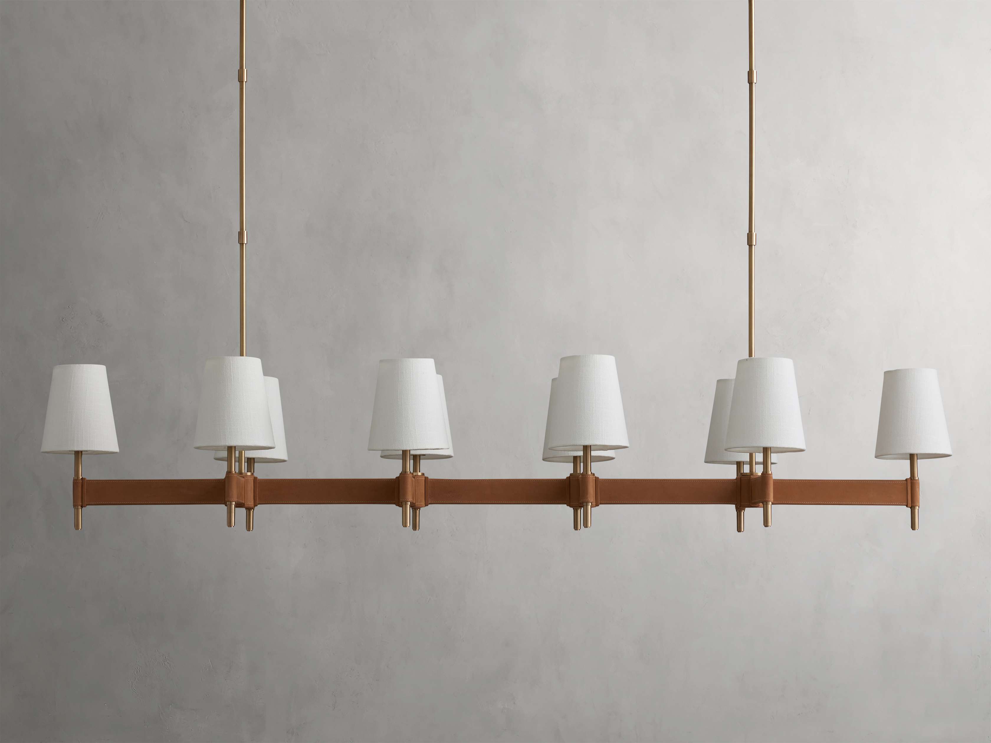 Black Brass Linear chandelier - Siena Wisp for dining room view 11