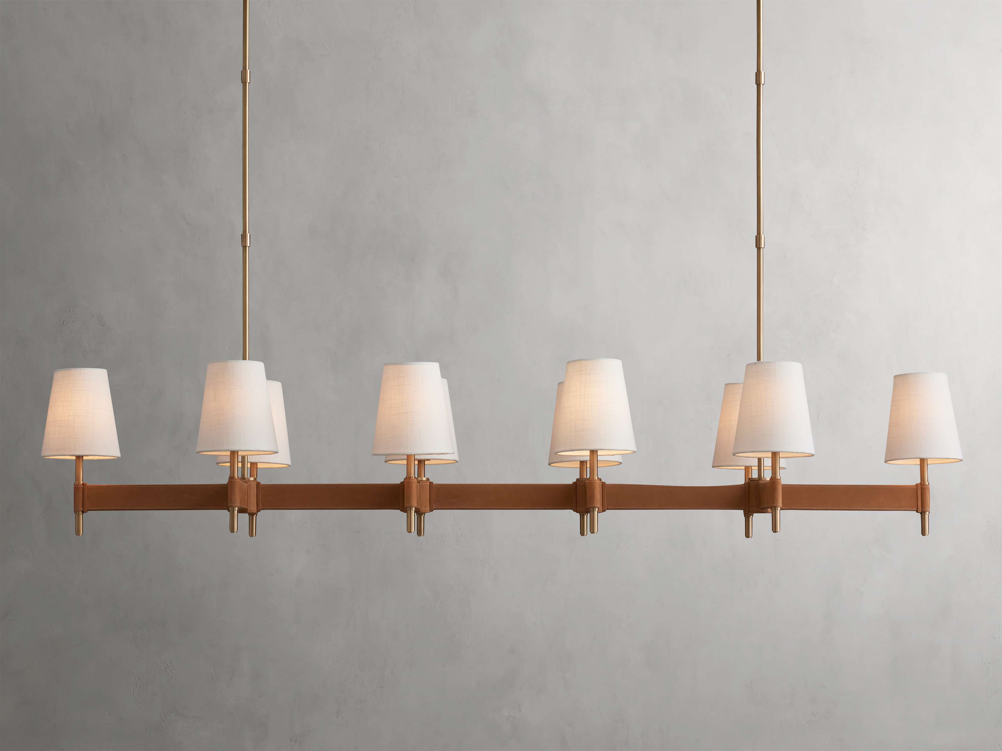 Black Brass Linear chandelier - Siena Wisp for dining room view 6