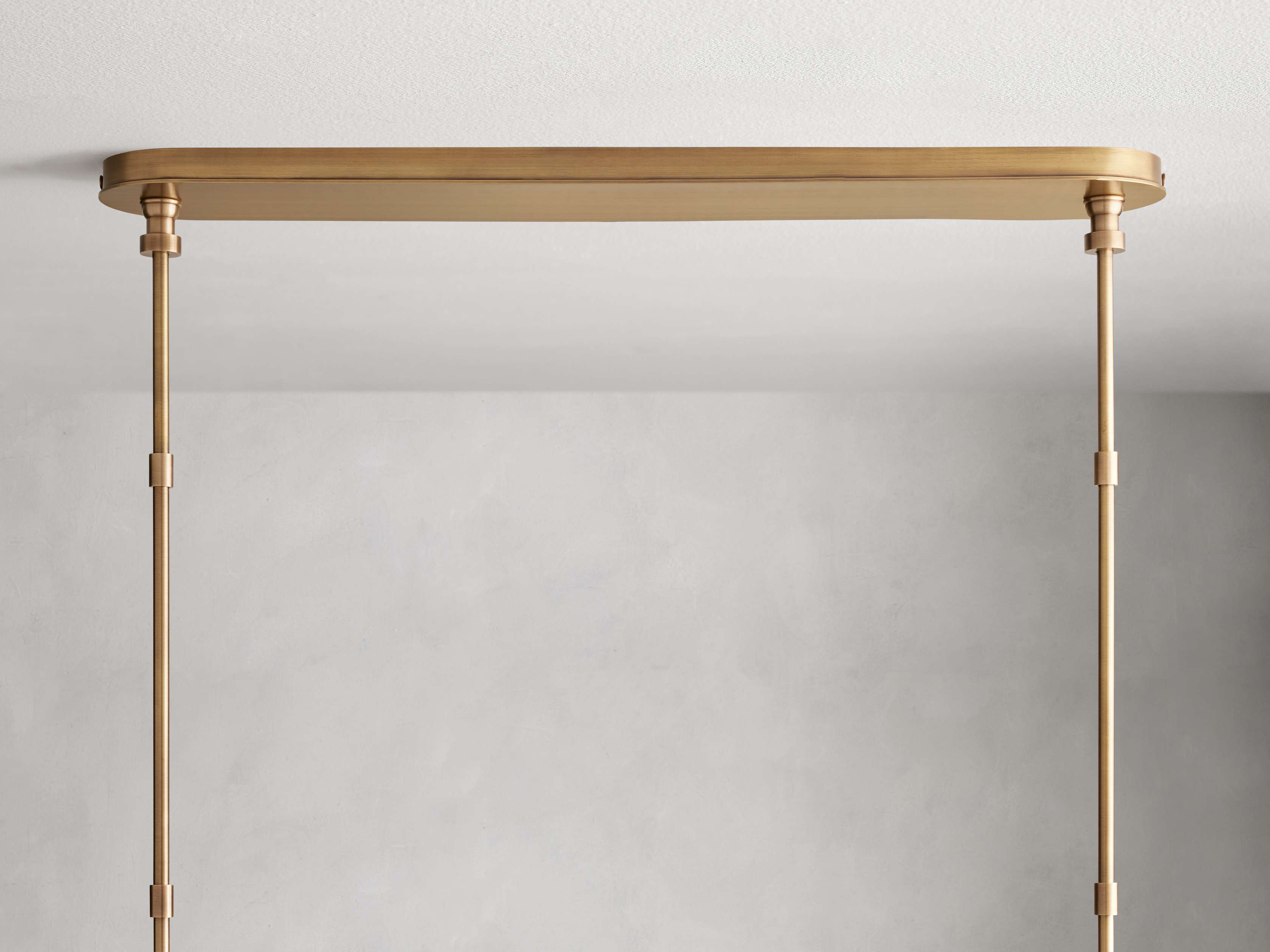 Black Brass Linear chandelier - Siena Wisp for dining room view 10