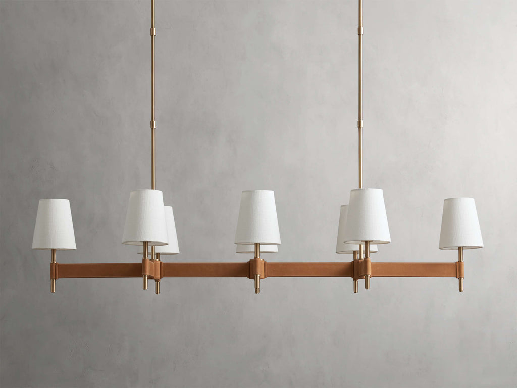 Black Brass Linear chandelier - Siena Wisp for dining room view 8